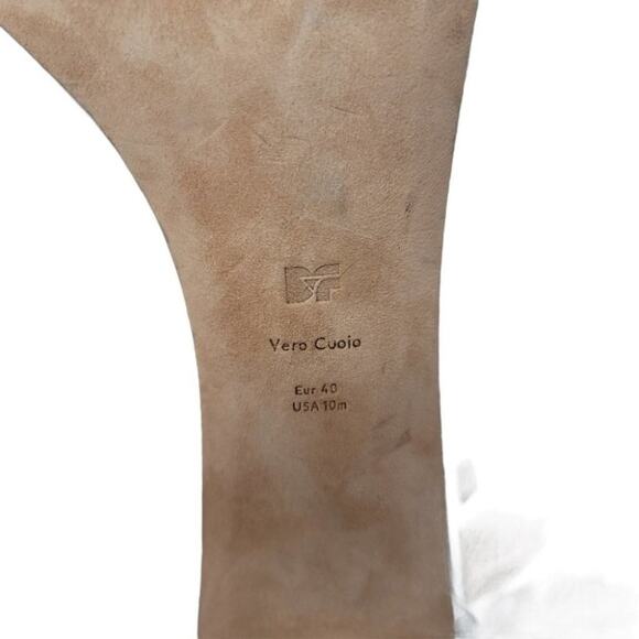 Diane Von Furstenberg Block Heel Chainlink Ankle Strap High Heels Sandal Size 10 - Picture 3 of 7